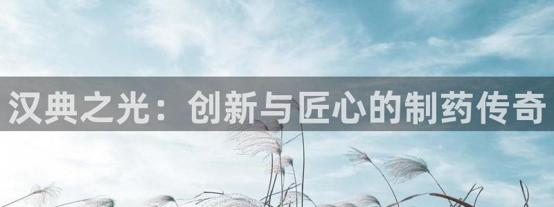 老哥吧九游会：汉典之光：创新与匠心的制药传奇