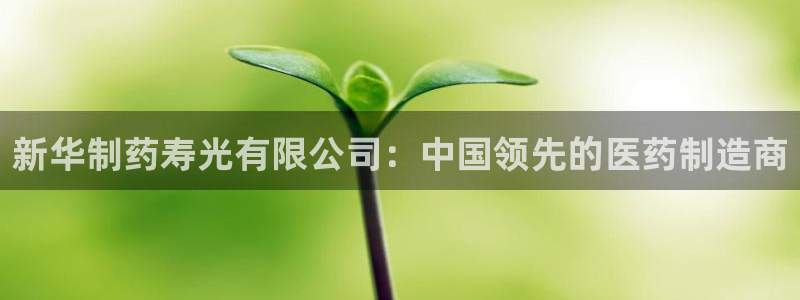 9游会老哥：新华制药寿光有限公司：中国领先的医药制造商